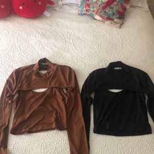 Super soft and flattering long sleeve cut out shirts